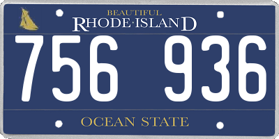 RI license plate 756936