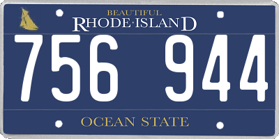 RI license plate 756944