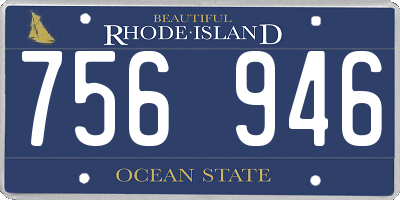 RI license plate 756946