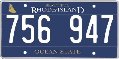 RI license plate 756947