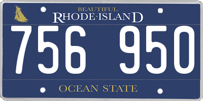 RI license plate 756950
