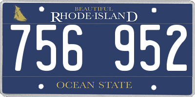RI license plate 756952