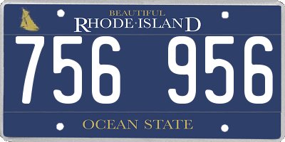 RI license plate 756956