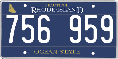 RI license plate 756959