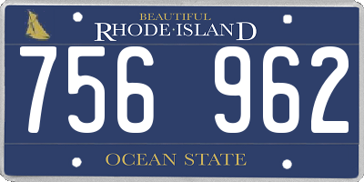 RI license plate 756962