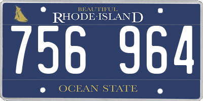 RI license plate 756964