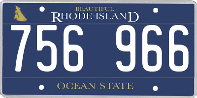 RI license plate 756966