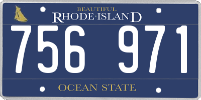 RI license plate 756971