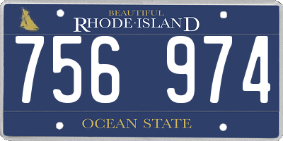 RI license plate 756974
