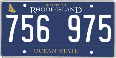 RI license plate 756975