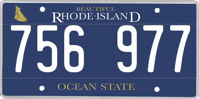 RI license plate 756977