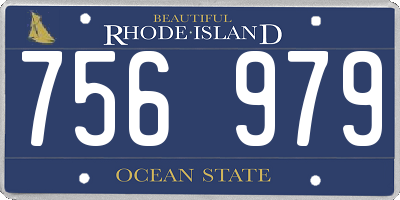 RI license plate 756979