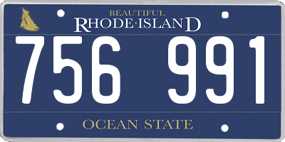 RI license plate 756991