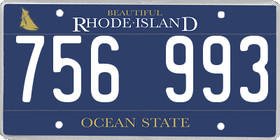 RI license plate 756993