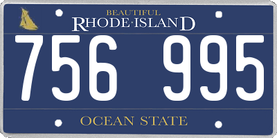 RI license plate 756995