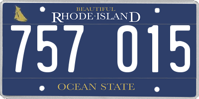 RI license plate 757015