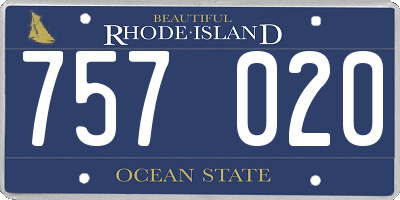 RI license plate 757020