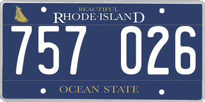 RI license plate 757026