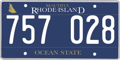 RI license plate 757028