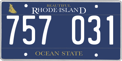 RI license plate 757031