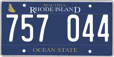 RI license plate 757044