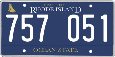RI license plate 757051