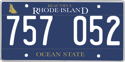RI license plate 757052