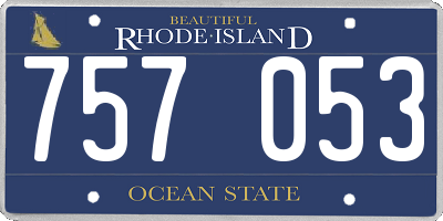 RI license plate 757053