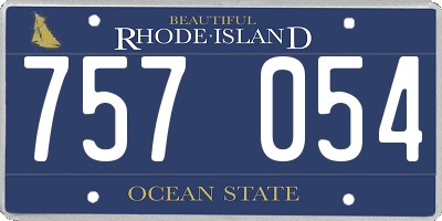 RI license plate 757054