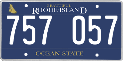 RI license plate 757057