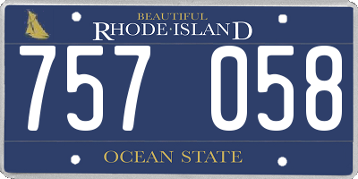RI license plate 757058