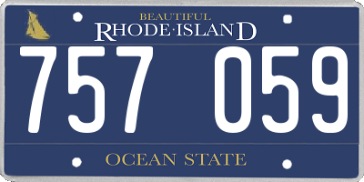 RI license plate 757059