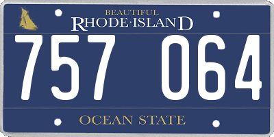 RI license plate 757064