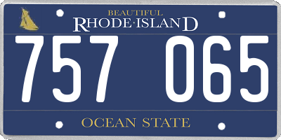 RI license plate 757065