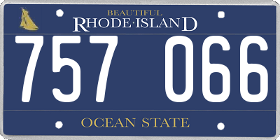 RI license plate 757066