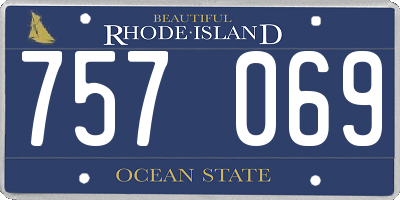 RI license plate 757069