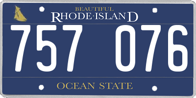 RI license plate 757076