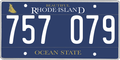 RI license plate 757079