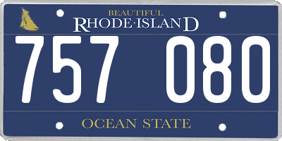 RI license plate 757080