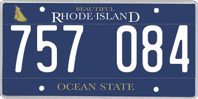 RI license plate 757084