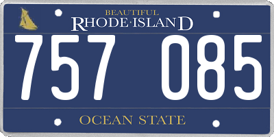 RI license plate 757085