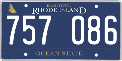 RI license plate 757086