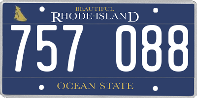 RI license plate 757088