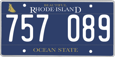 RI license plate 757089