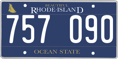 RI license plate 757090