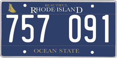 RI license plate 757091