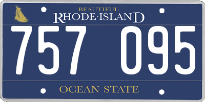 RI license plate 757095