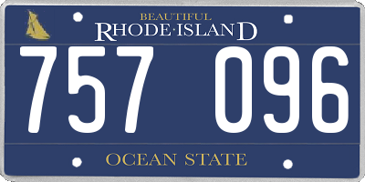 RI license plate 757096