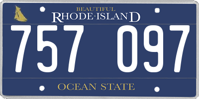 RI license plate 757097