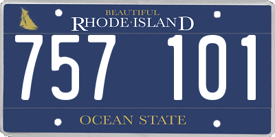 RI license plate 757101